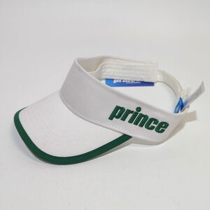 PRINCE White Sports Visor Hat Cap Tennis Pickleball